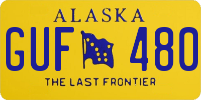 AK license plate GUF480