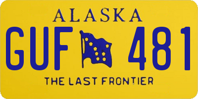 AK license plate GUF481