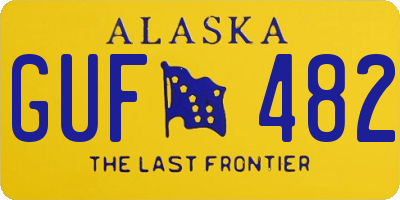 AK license plate GUF482