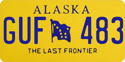 AK license plate GUF483