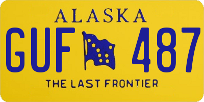 AK license plate GUF487