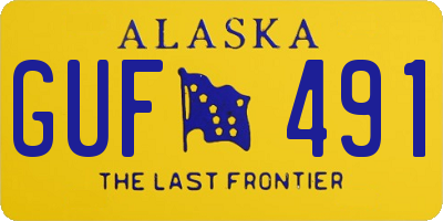 AK license plate GUF491