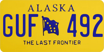 AK license plate GUF492