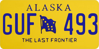 AK license plate GUF493