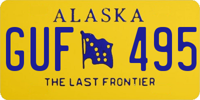 AK license plate GUF495