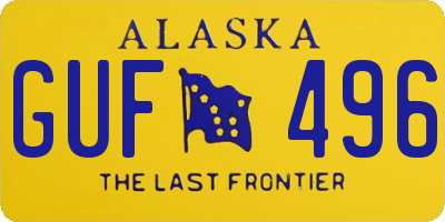 AK license plate GUF496