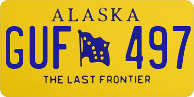 AK license plate GUF497