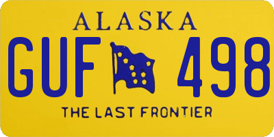 AK license plate GUF498