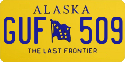 AK license plate GUF509