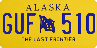 AK license plate GUF510