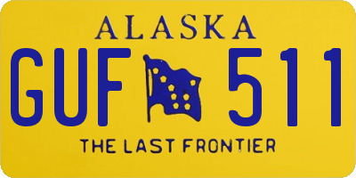 AK license plate GUF511