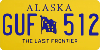 AK license plate GUF512