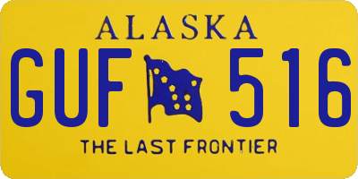 AK license plate GUF516