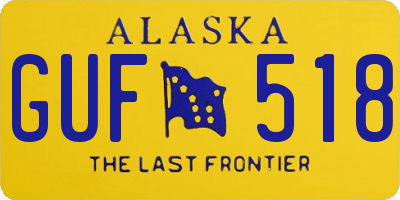 AK license plate GUF518