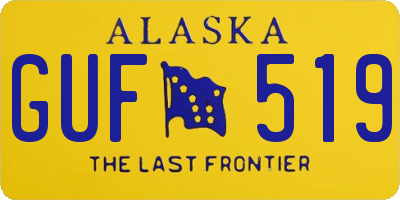 AK license plate GUF519