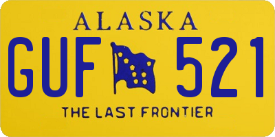 AK license plate GUF521