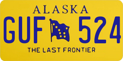 AK license plate GUF524