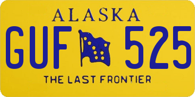 AK license plate GUF525