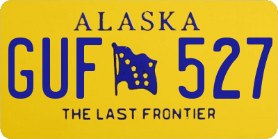 AK license plate GUF527