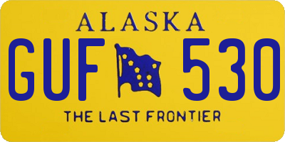 AK license plate GUF530