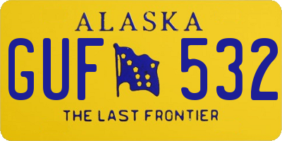 AK license plate GUF532