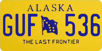 AK license plate GUF536
