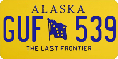 AK license plate GUF539