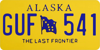 AK license plate GUF541