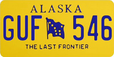 AK license plate GUF546