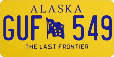 AK license plate GUF549