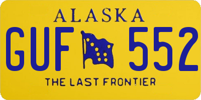 AK license plate GUF552