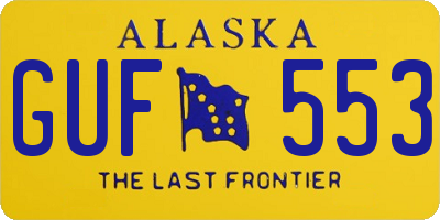 AK license plate GUF553