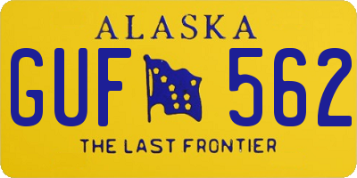 AK license plate GUF562