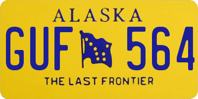 AK license plate GUF564