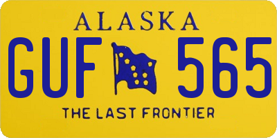 AK license plate GUF565