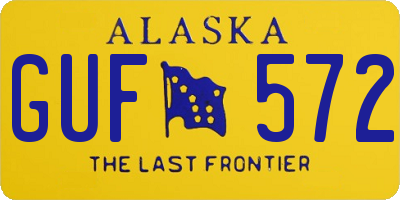 AK license plate GUF572