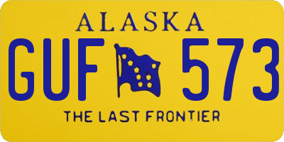 AK license plate GUF573