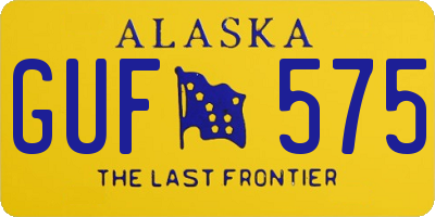 AK license plate GUF575