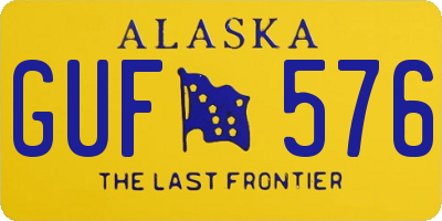 AK license plate GUF576