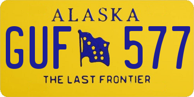 AK license plate GUF577