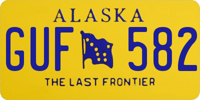 AK license plate GUF582