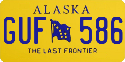 AK license plate GUF586