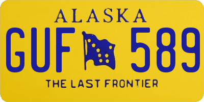AK license plate GUF589