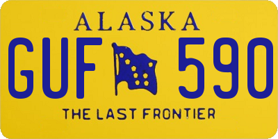 AK license plate GUF590