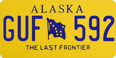AK license plate GUF592