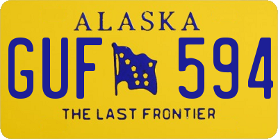 AK license plate GUF594