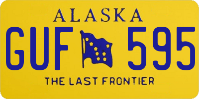 AK license plate GUF595