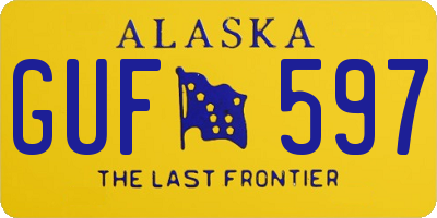 AK license plate GUF597