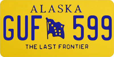 AK license plate GUF599