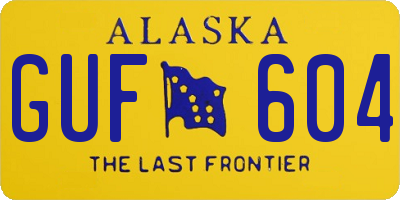 AK license plate GUF604